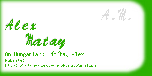 alex matay business card